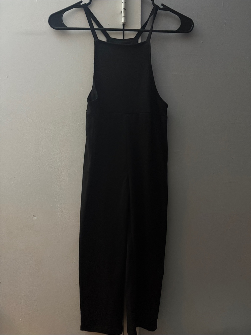 SHEIN kids Black Strappy Wide-Leg Jumpsuit
